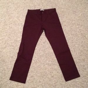 Calvin Klein burgundy chinos